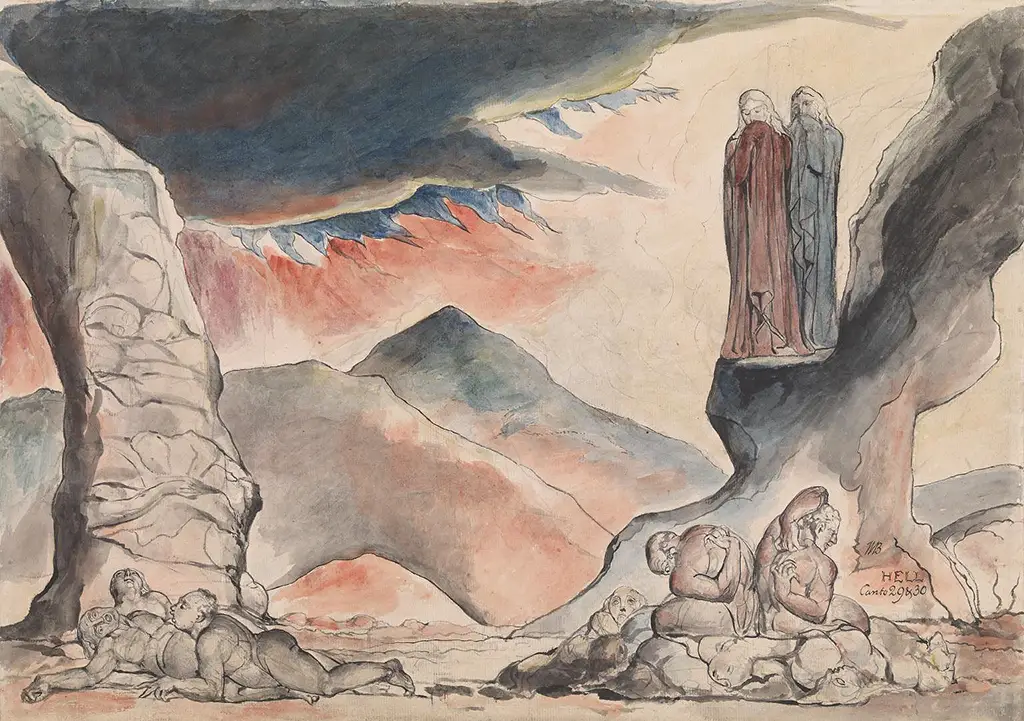 The Pit of Disease, The Falsifiers in Detail William Blake